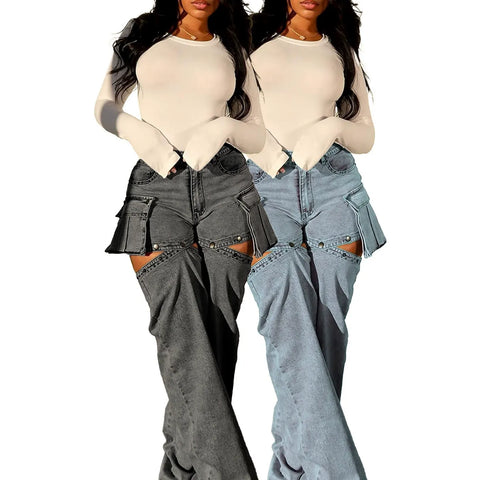 Abnehmbare Jeans Harajuku Y2K