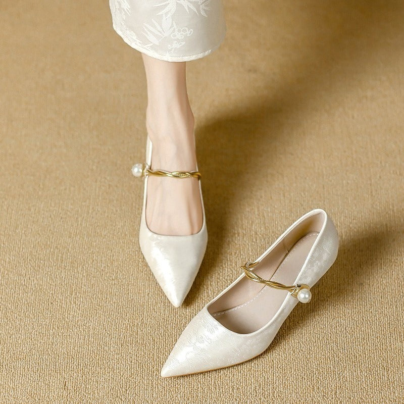 Pointed-Toe High Heels