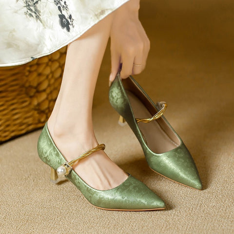Pointed-Toe High Heels