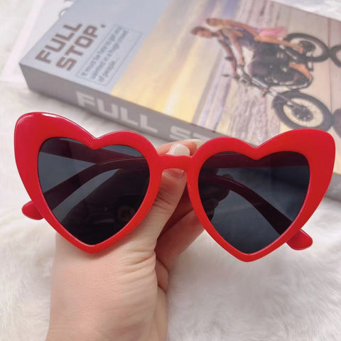 Gafas de sol de gran tamaño con forma de corazón