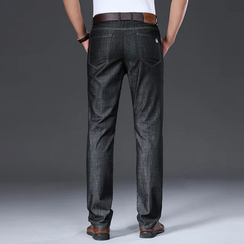 Mason - Mid Waist Straight Cut Denim Jeans