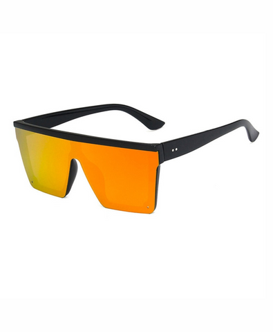 Classic Square Mirror Coated Sunglasses