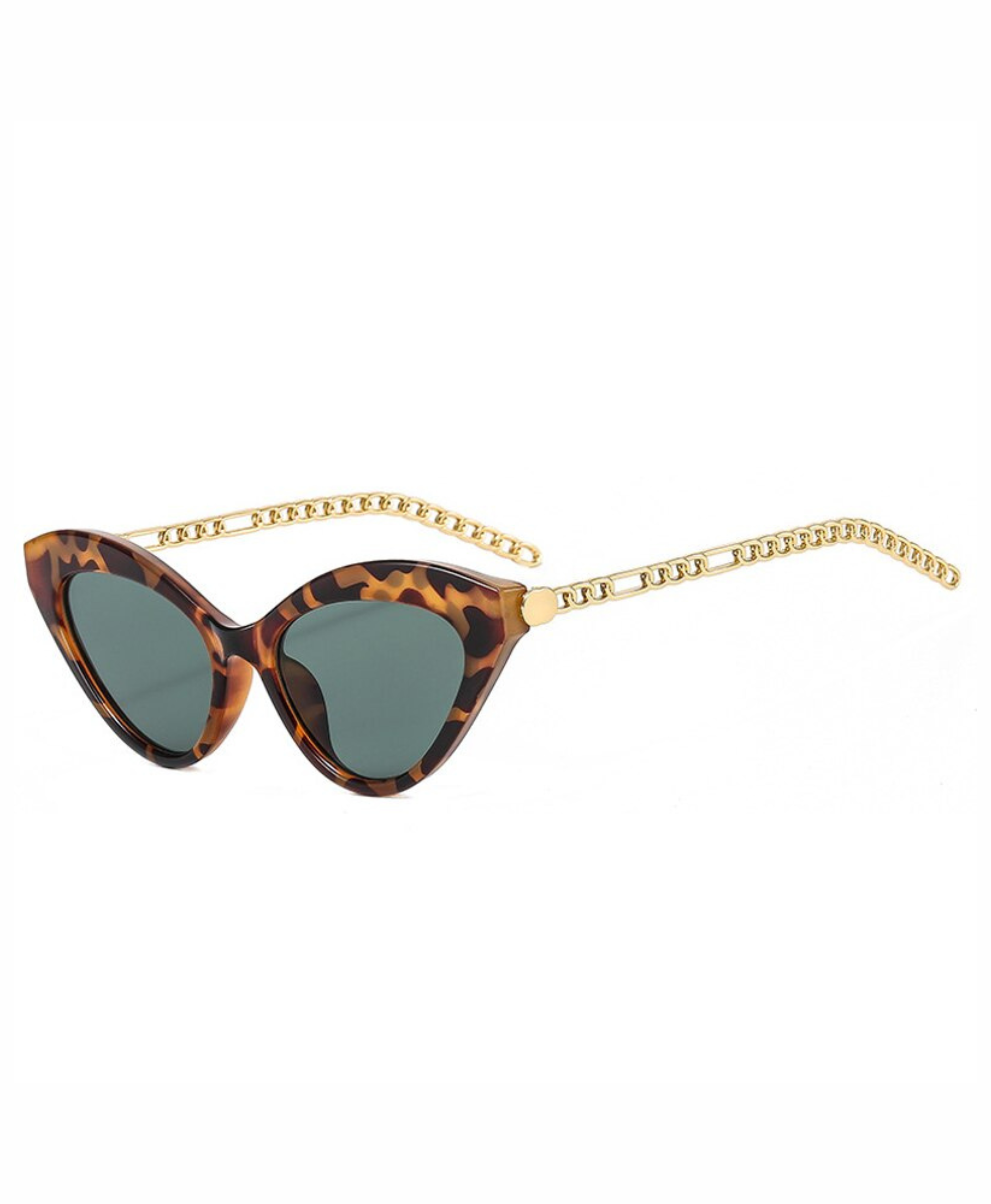 Retro Cat Eye Metal Chain Frame Sunglasses