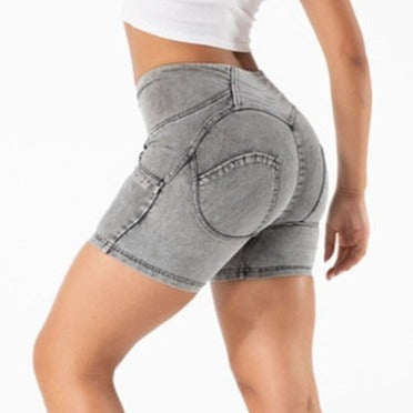 Cheeky Gray High Waist Butt Lift Shorts