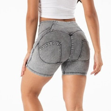 Cheeky Gray High Waist Butt Lift Shorts