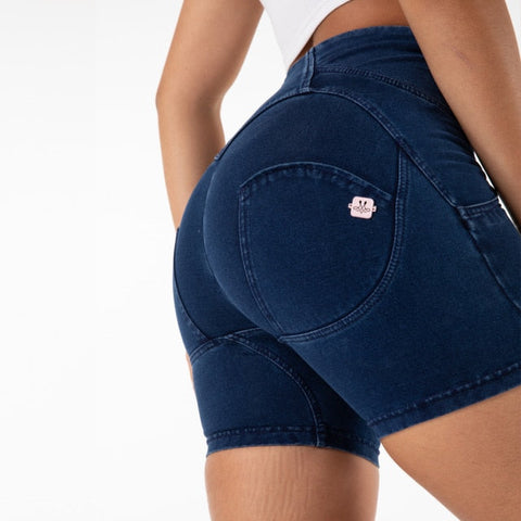 Cheeky Blue High Waist Butt Lift Shorts