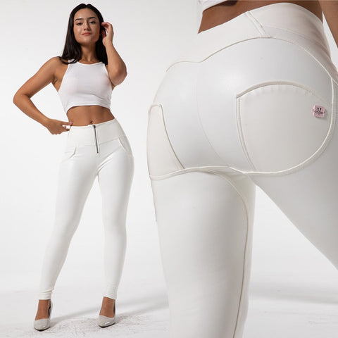 Cheeky White PU Butt Lift Pants