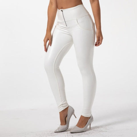 Cheeky White PU Butt Lift Pants