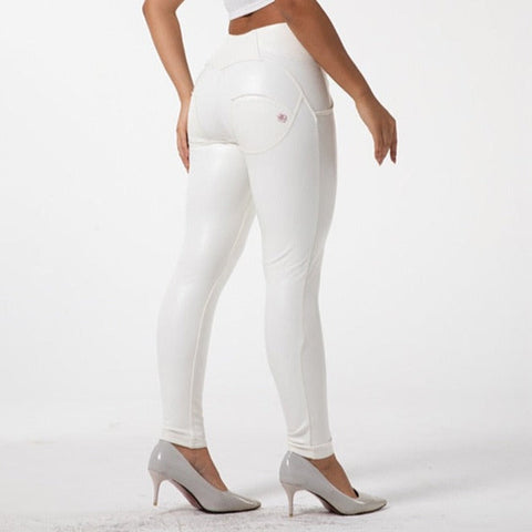 Cheeky White PU Butt Lift Pants
