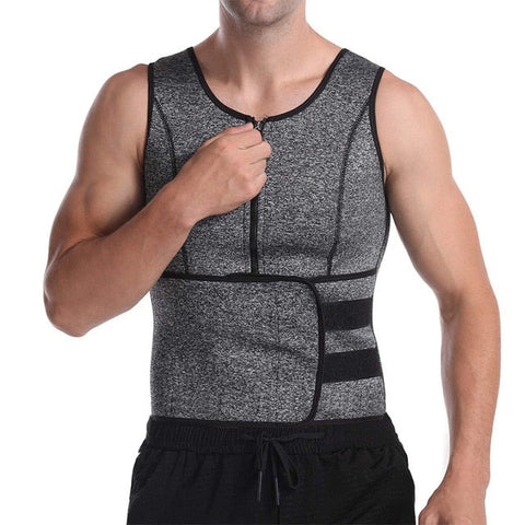 Men Neoprene Belted Zipper Body Shaper