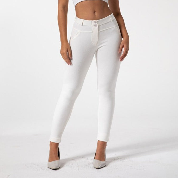 Cheeky White Butt Lift Pants