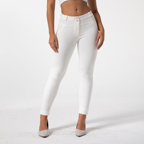 Cheeky White Butt Lift Pants