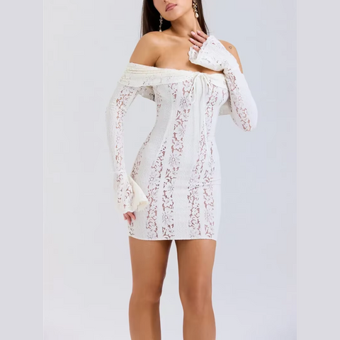 Thalia - Lace Off Shoulder Bodycon Dress