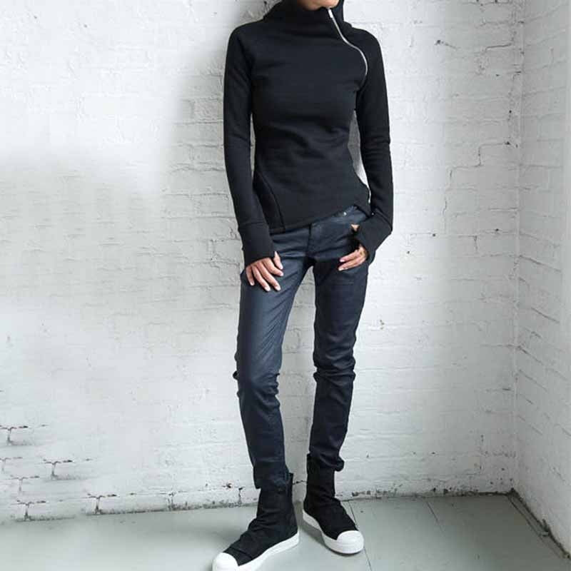 Turtleneck Long Sleeve Women’s Zipper Jacket