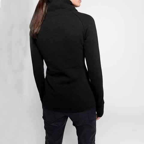 Chaqueta de mujer con cuello alto, manga larga y cremallera