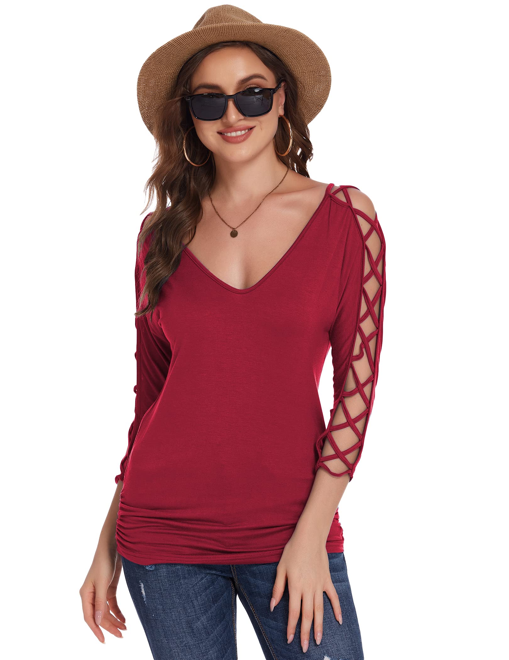 Cold Shoulder Tunic Tops