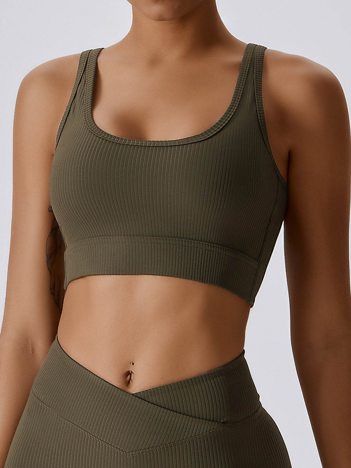 Crossover Tie Back Yoga Bras