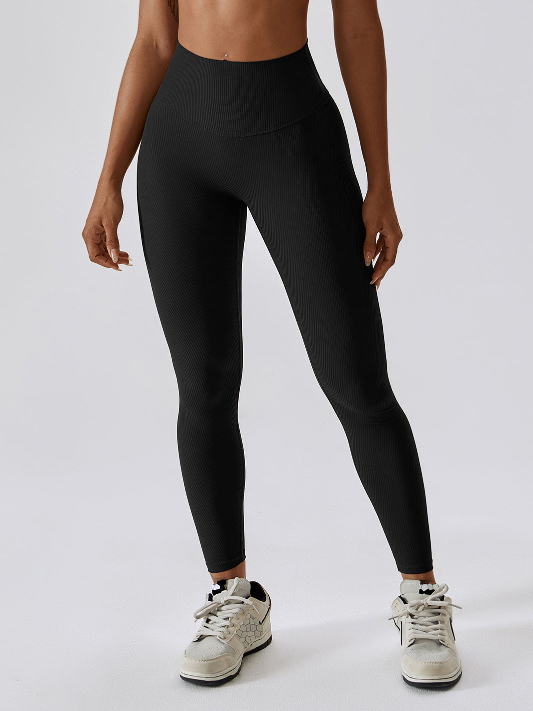 Gerippte Scrunch-Yoga-Leggings 