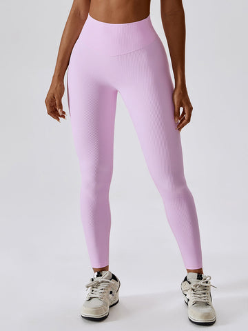 Gerippte Scrunch-Yoga-Leggings 