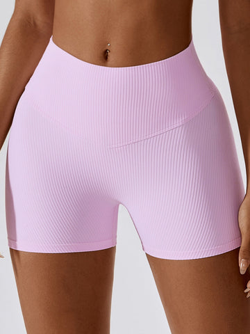 Gerippte Scrunch-Yoga-Shorts 