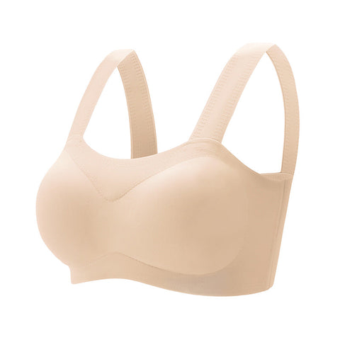 Low Back Smooth Breathable Seamless Wireless Bra Beige