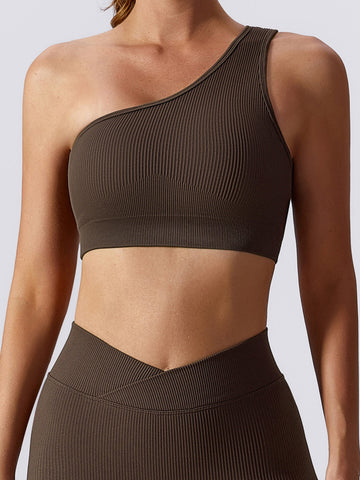Live in Rib Asymmetrical Bra