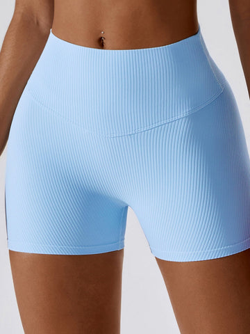 Gerippte Scrunch-Yoga-Shorts 