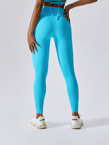 Gerippte Po-Lift-Yoga-Leggings 