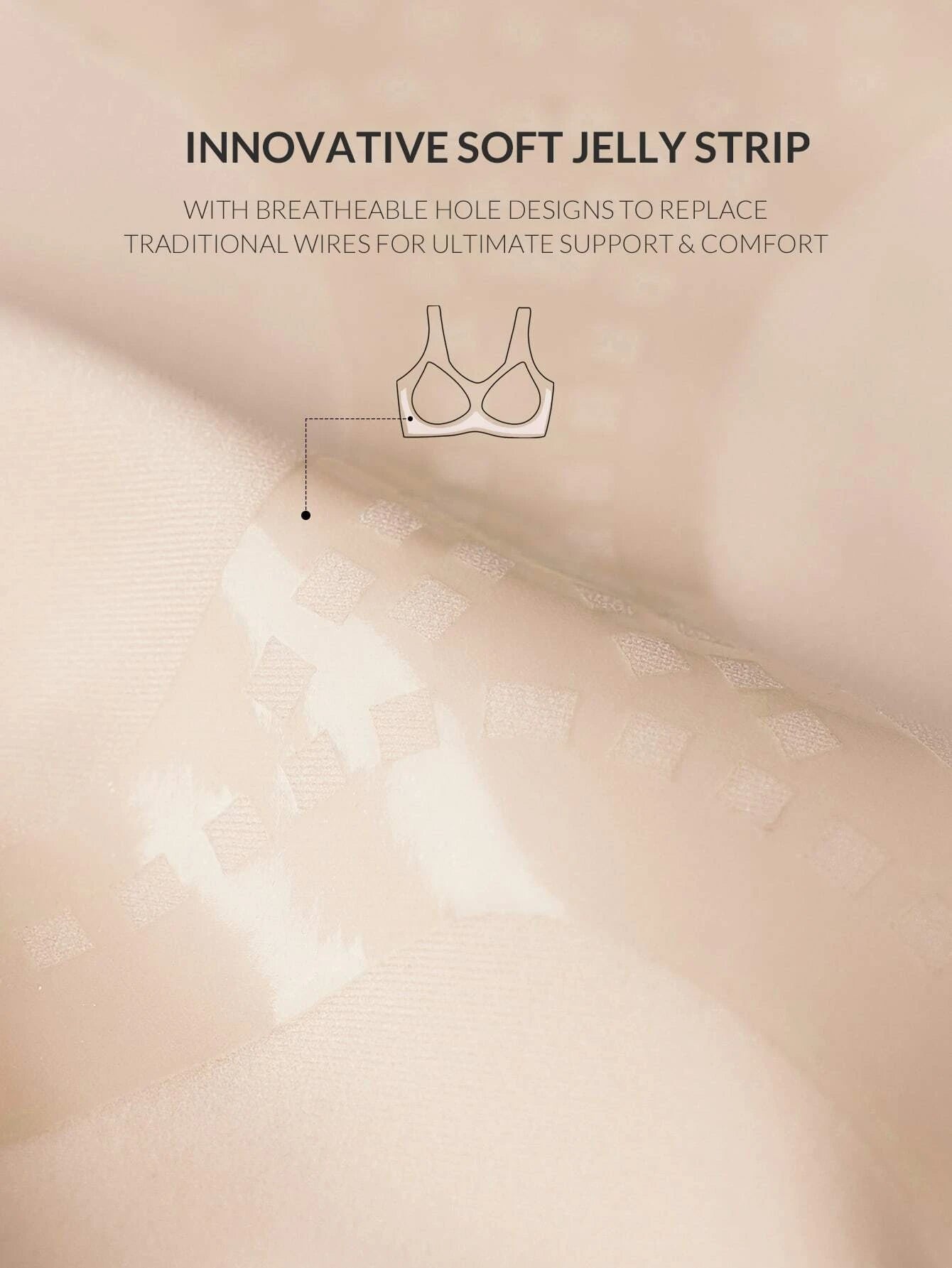 Wireless Racerback Lounge Bra Beige