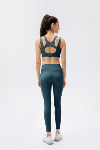 Conjunto de sujetador y leggings deportivos - Melocotón