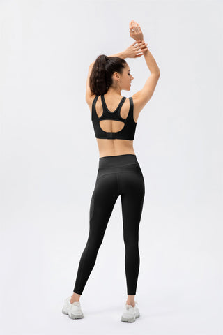 Conjunto de sujetador y leggings deportivos - Melocotón