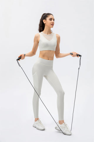 Sport-BH &amp; Leggings-Set – Pfirsich