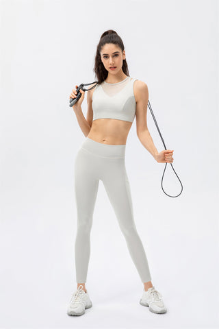 Sports Bra & Leggings Set- Peach