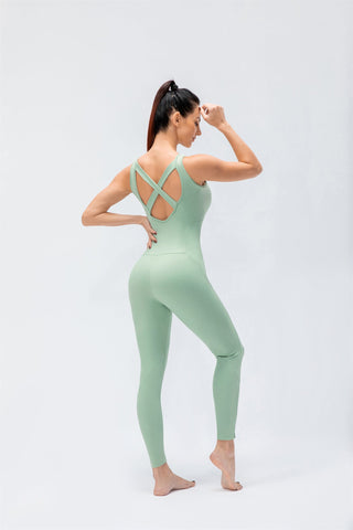 High Rise Crossover Full Length Jumpsuit