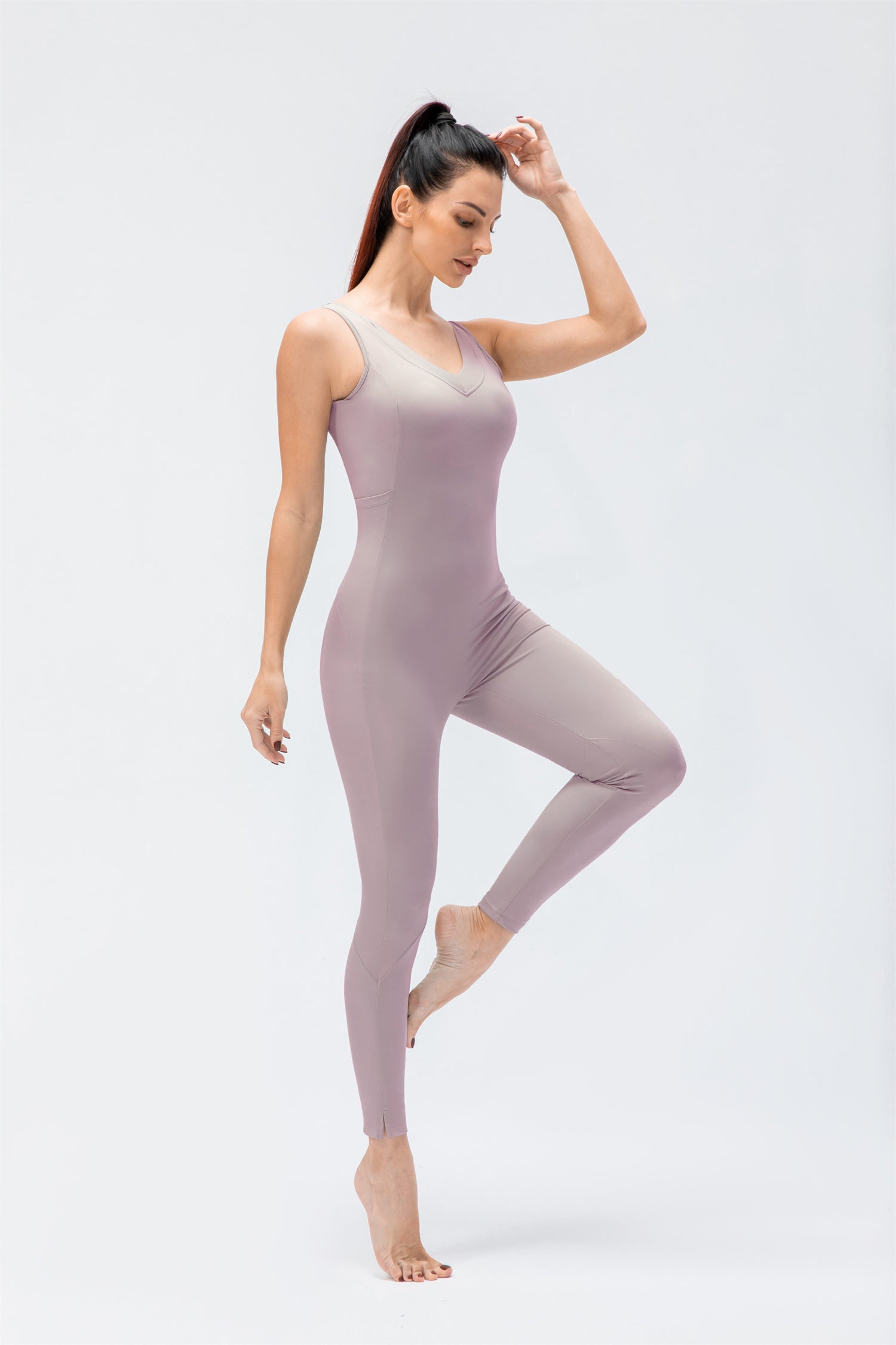 High Rise Crossover Full Length Jumpsuit