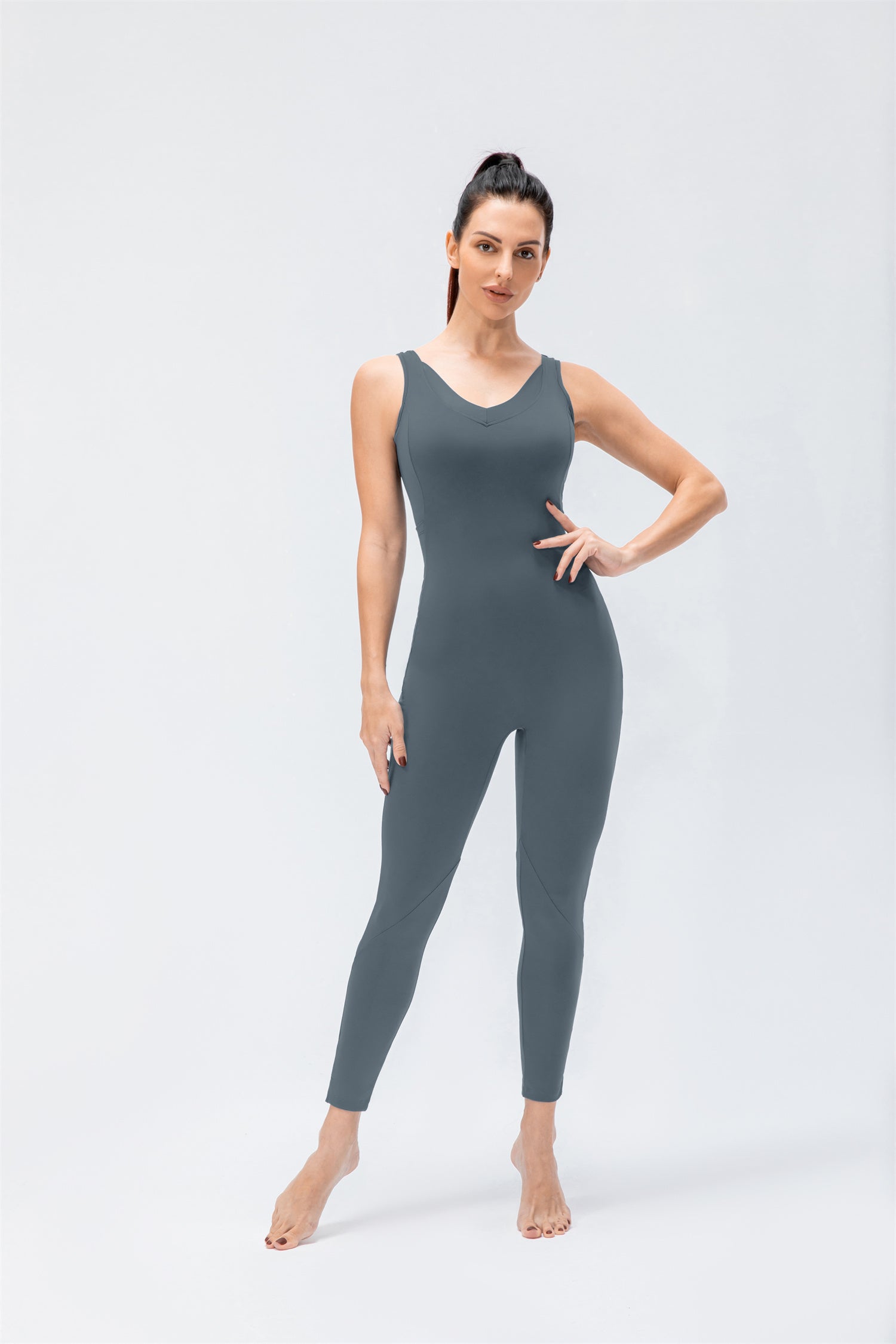 High Rise Crossover Full Length Jumpsuit