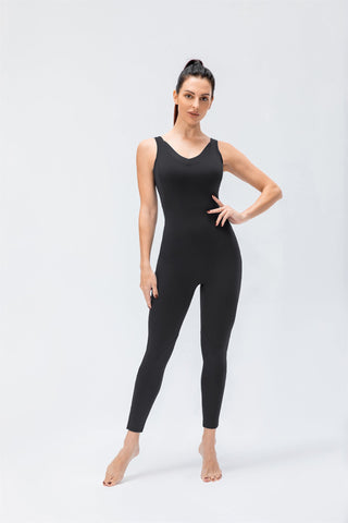 High Rise Crossover Full Length Jumpsuit