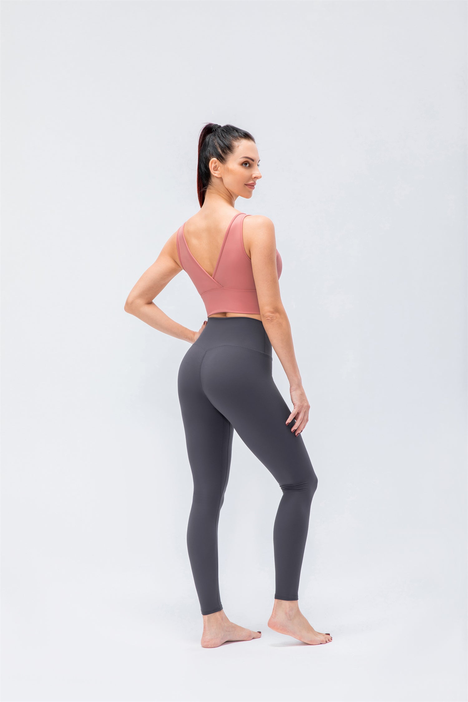 Tops deportivos de yoga de alta elasticidad