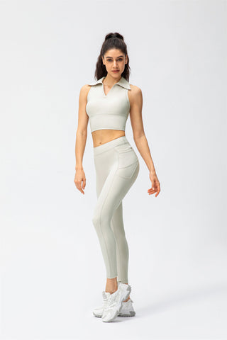 Sport-Tanktop und Leggings-Set – Effekt