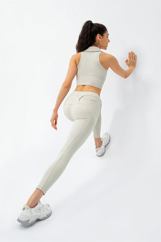 Conjunto de camiseta de tirantes y leggings deportivos - Efecto