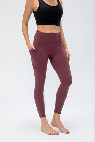 Sport-Leggings mit hoher Taille und zwei Taschen