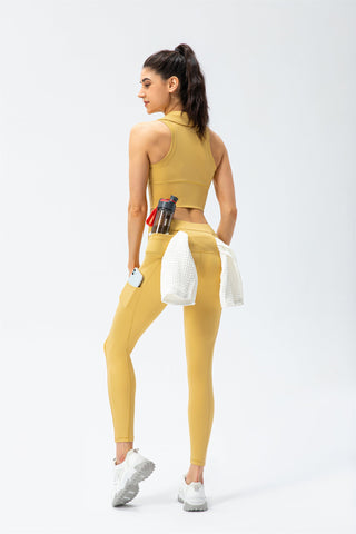 Conjunto de camiseta de tirantes y leggings deportivos - Efecto