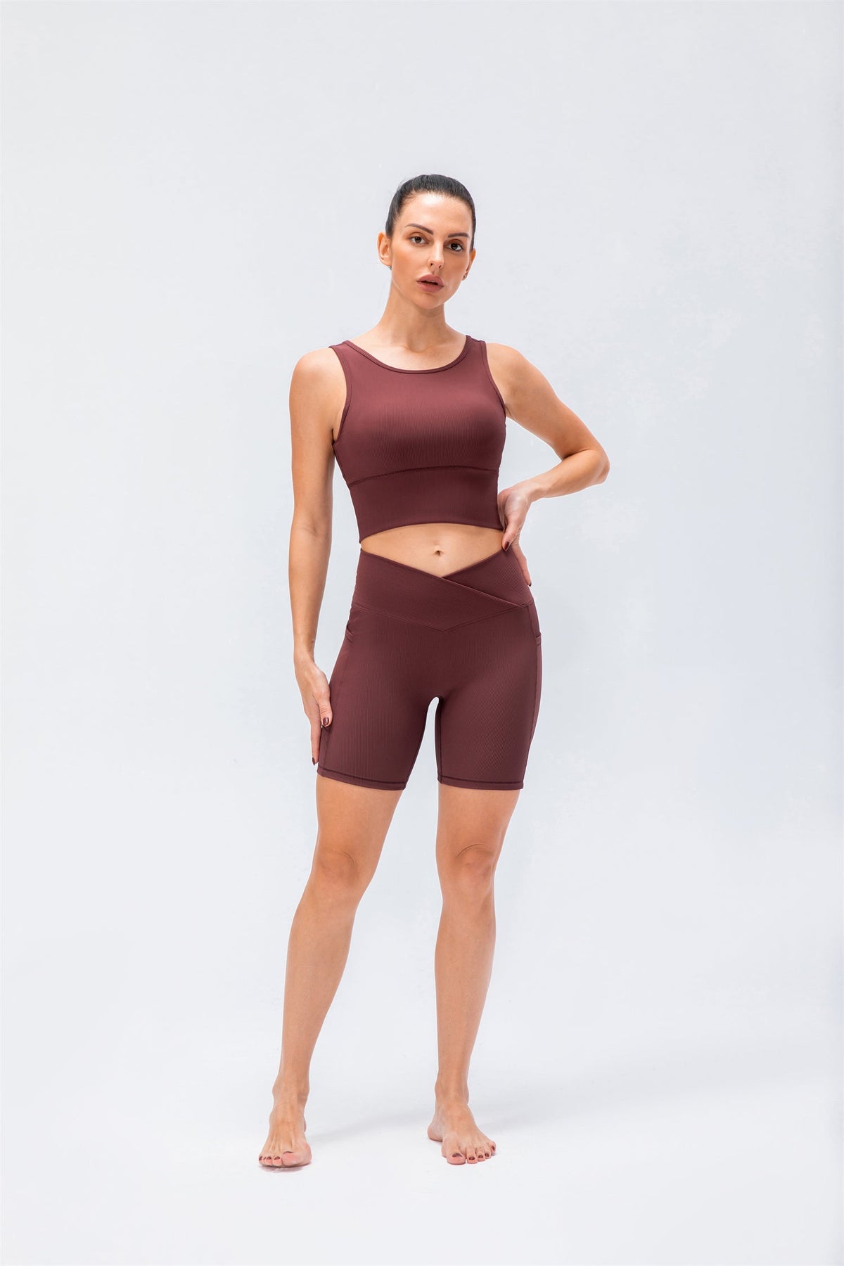 Sports Tank Top & Shorts Set- Elegant