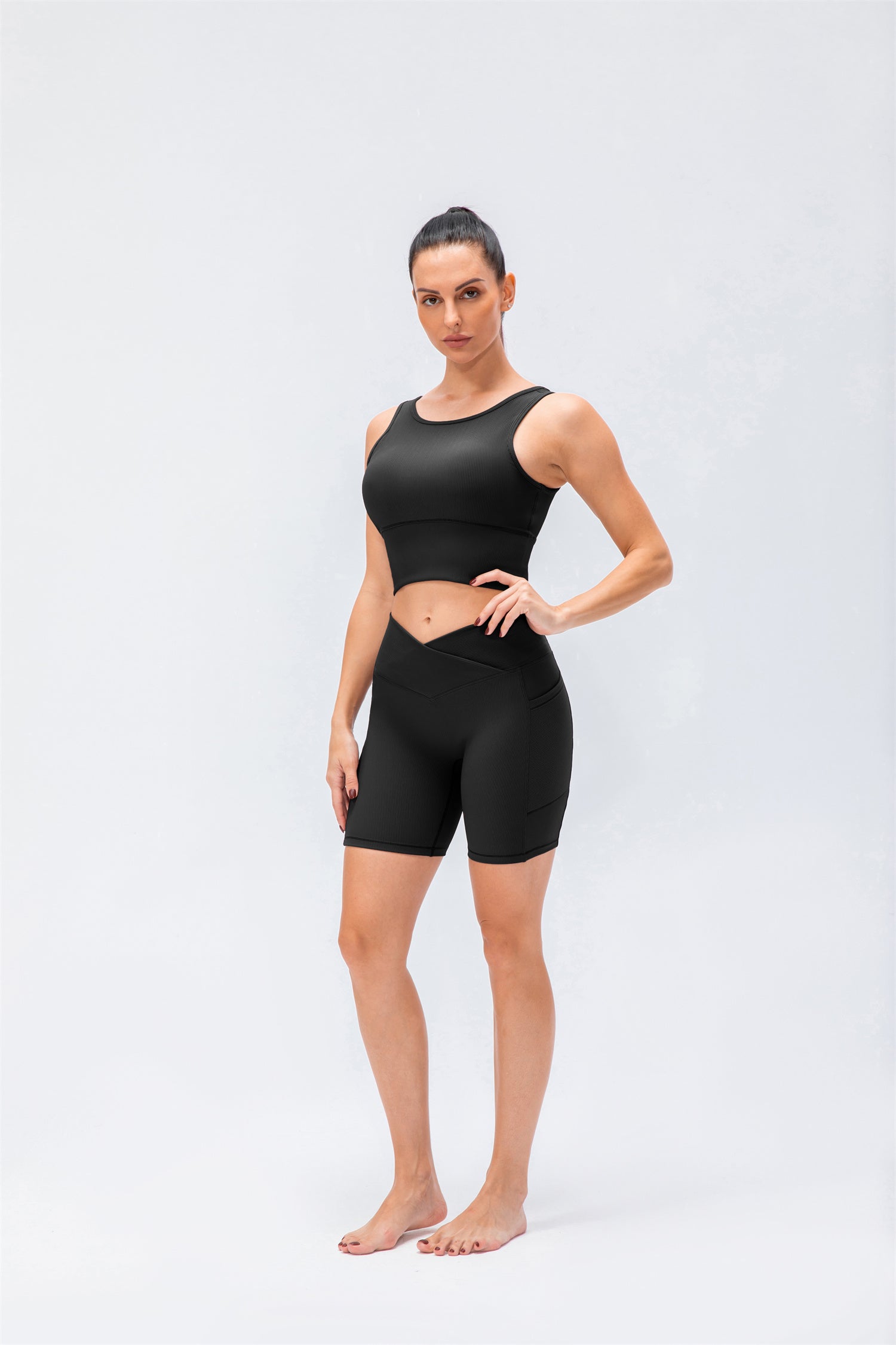 Sports Tank Top & Shorts Set- Elegant