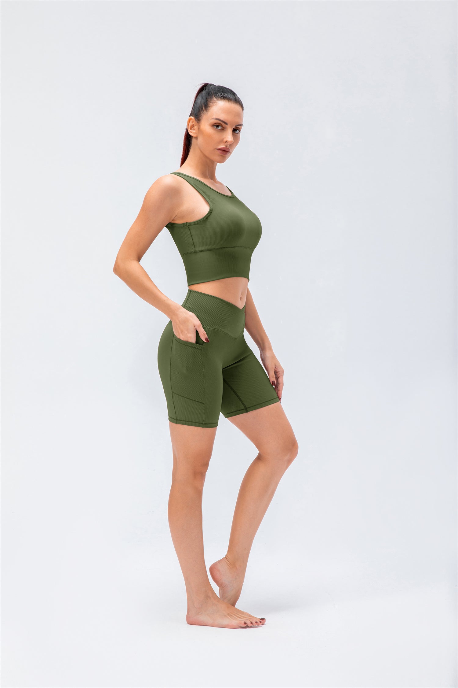 Sports Tank Top & Shorts Set- Elegant