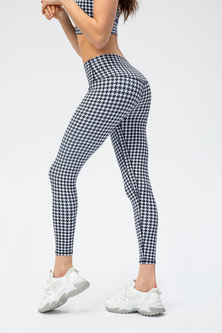 Sports Bra & leggings Set- Houndstooth