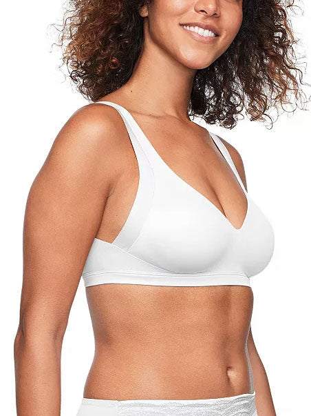 Underarm and Back-Smoothing Comfort Wireless Lightly Lined T-Shirt Bra White