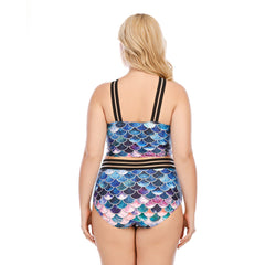 Plus Size Swimwear High Waisted Swimsuit Bathing Suit