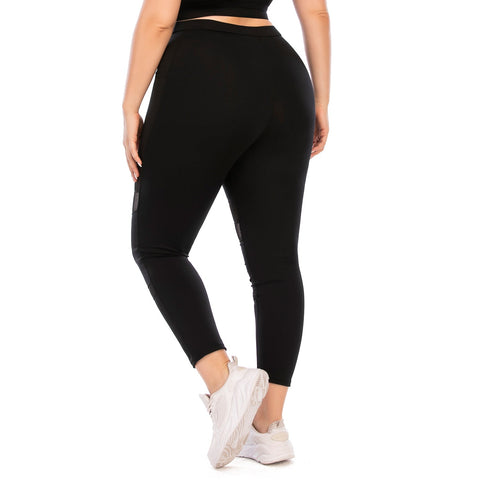 Pantalones de yoga de talla grande con bolsillos y leggings a prueba de sentadillas