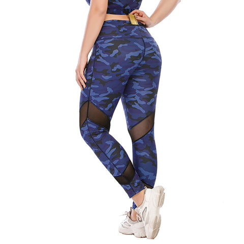 Pantalones de yoga estampados para gimnasio de talla grande